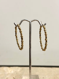 Beaded Medium Hoops