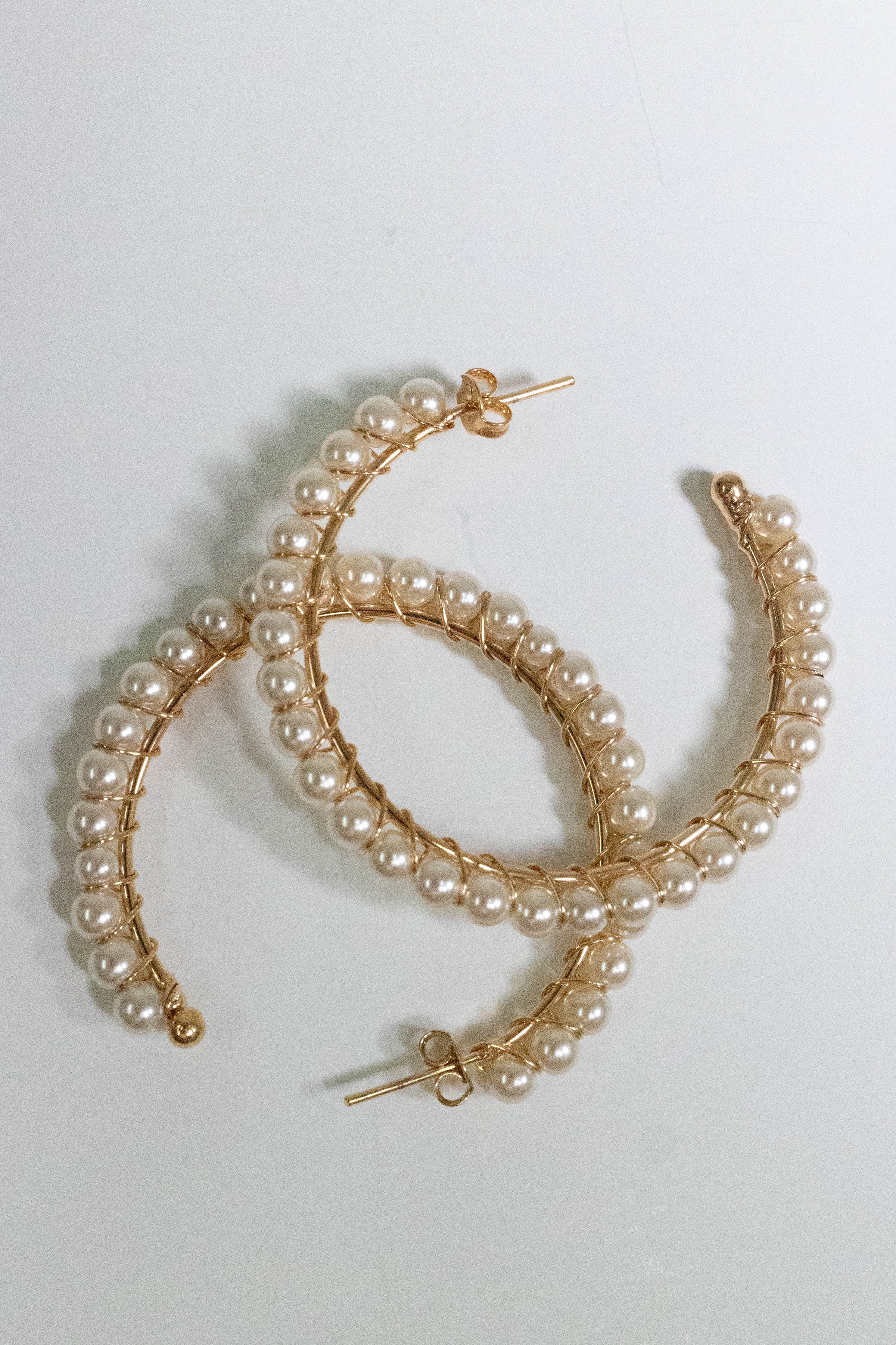 PG Designs Large Pearl Hoops