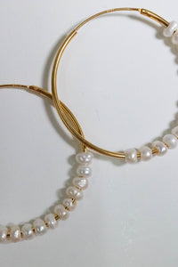 PG Designs Large Pearl Hoops