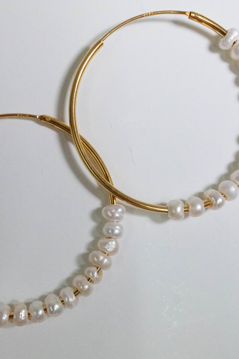 PG Designs Large Pearl Hoops