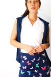 Sleeveless Zip Mock Polo (White)