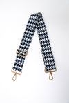 Herringbone Navy & White Bag Strap