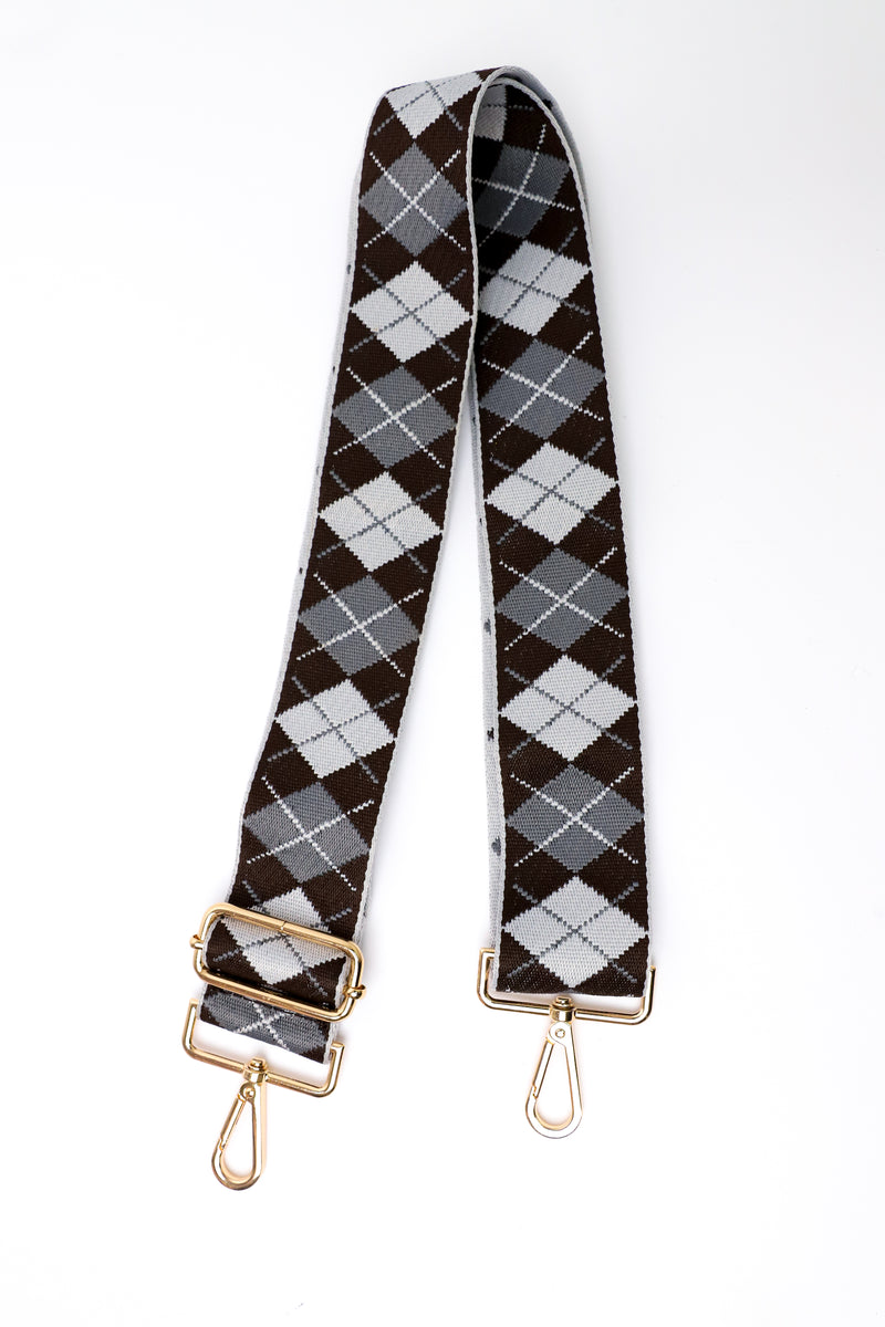 Argyle Grey Bag Strap