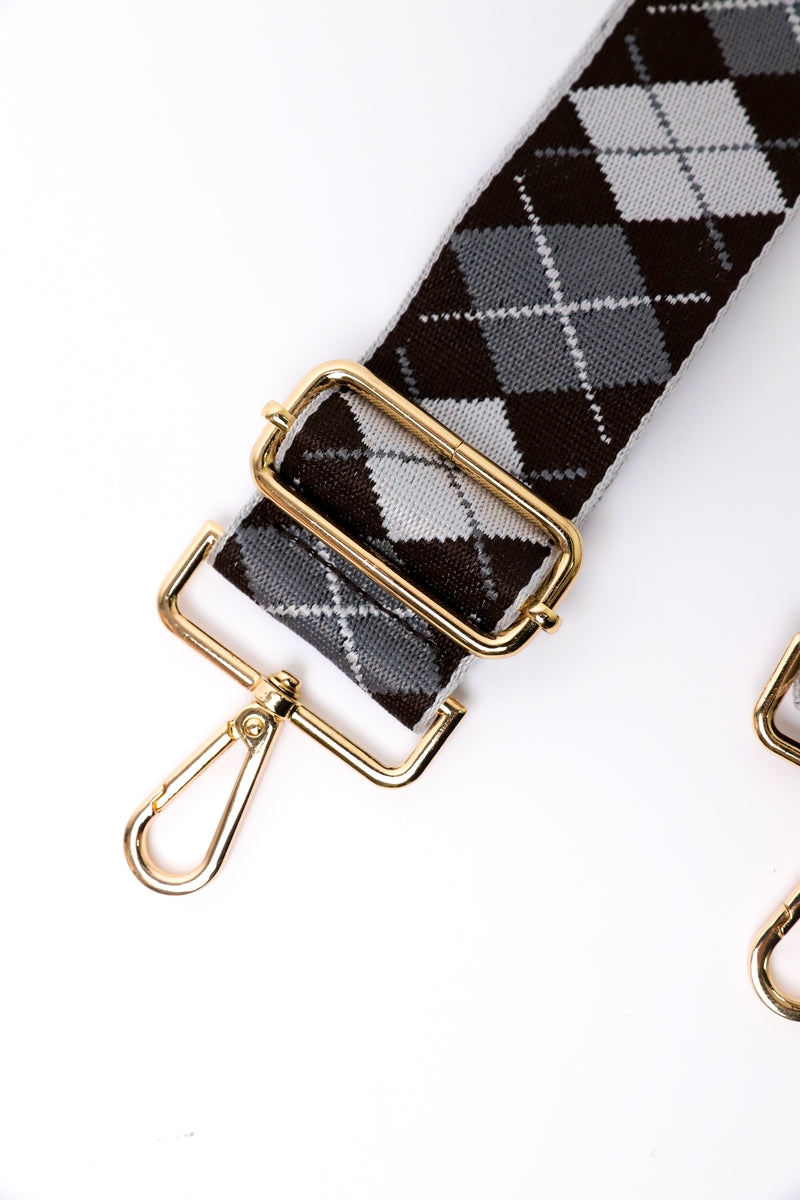 Argyle Grey Bag Strap