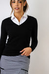 Stretch V-Neck Sweater