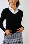 Stretch V-Neck Sweater