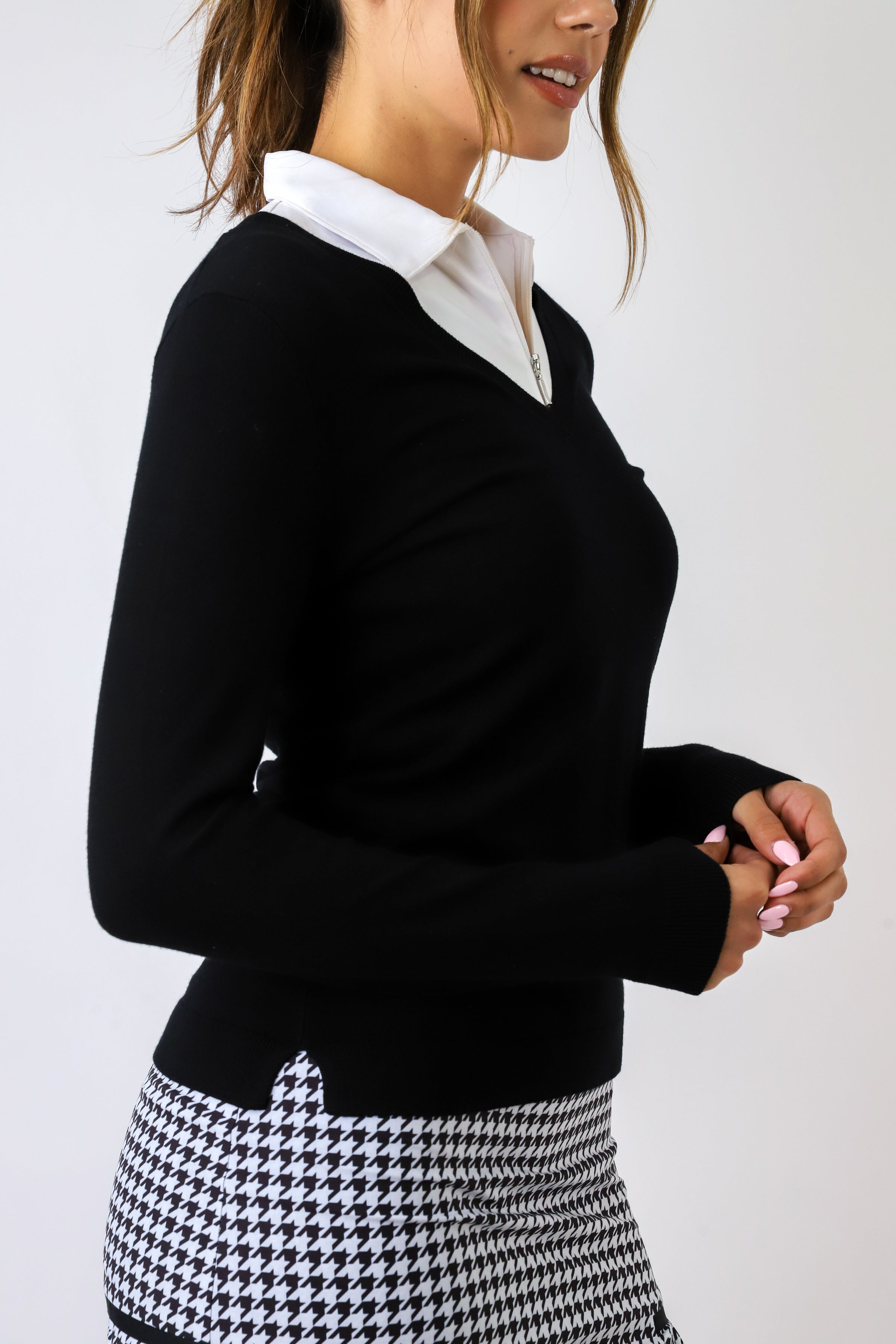 Stretch V-Neck Sweater