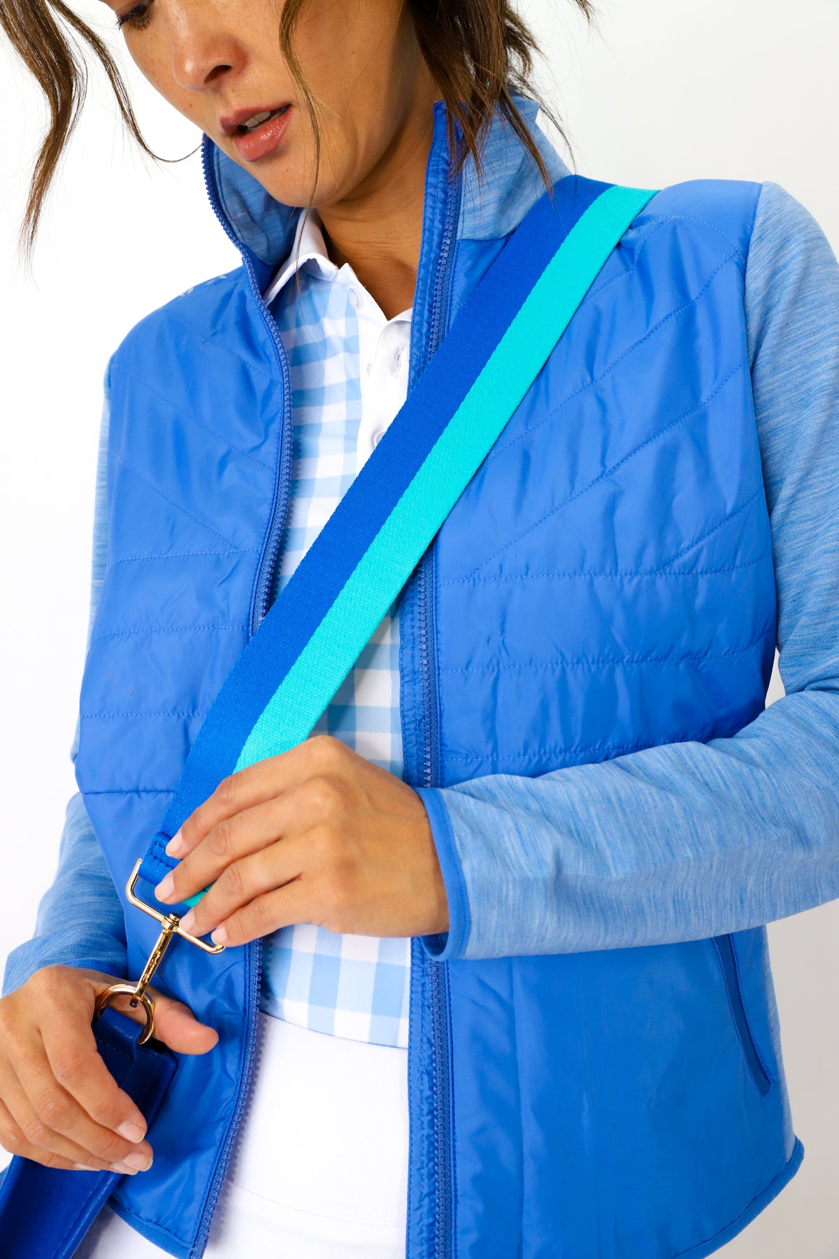 Blue Stripe Bag Strap